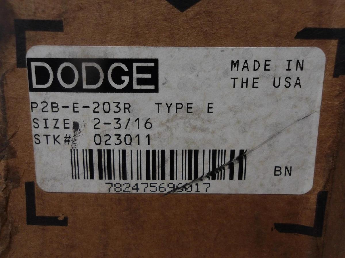 DODGE P2B-E-203R PILLOW BLOCK BEARING 2-3/16" BORE, #730921G NIB