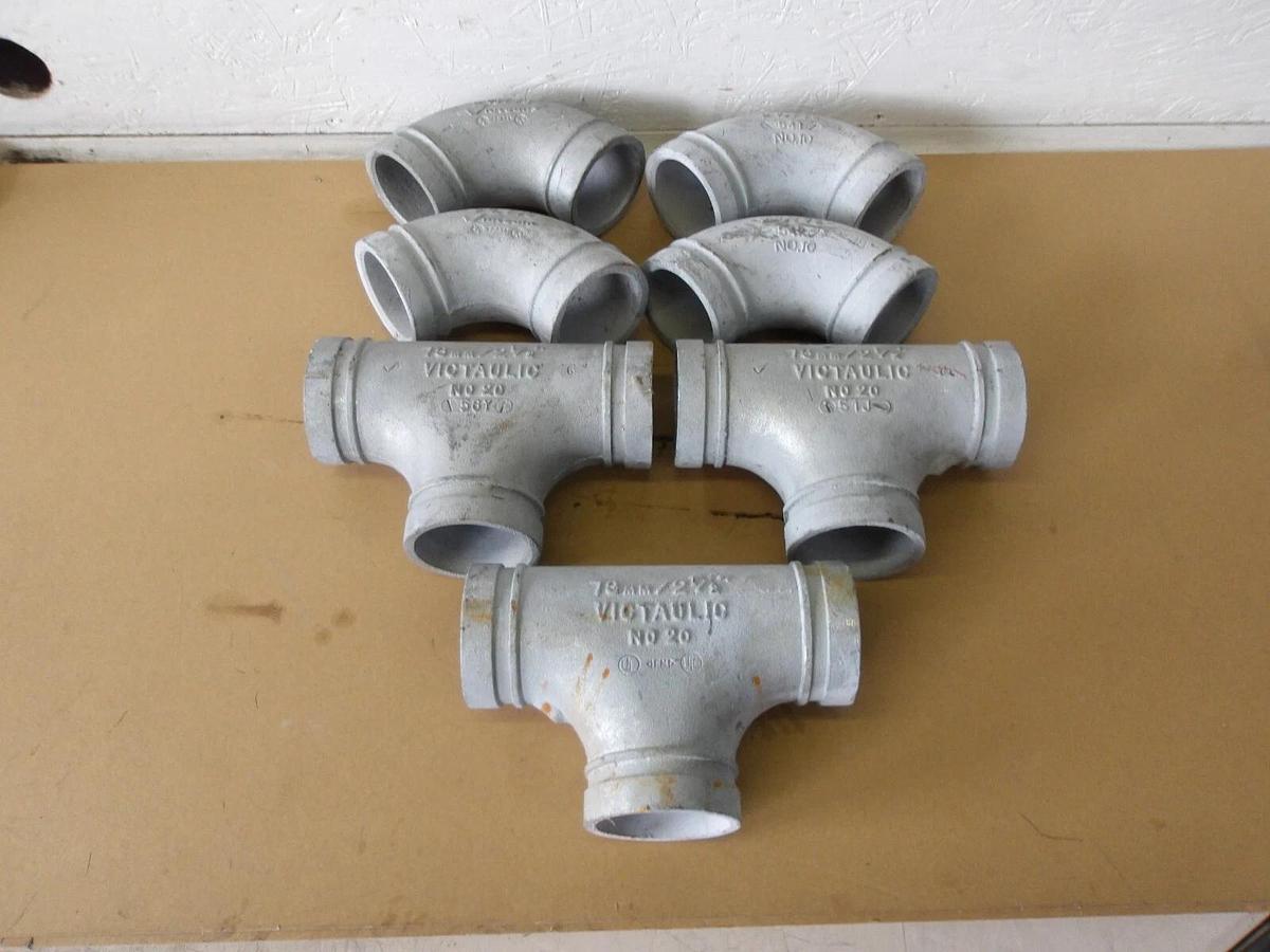 Used UICTAULIC PIPE FITTINGS (LOT OF 7) #619915G NEW
