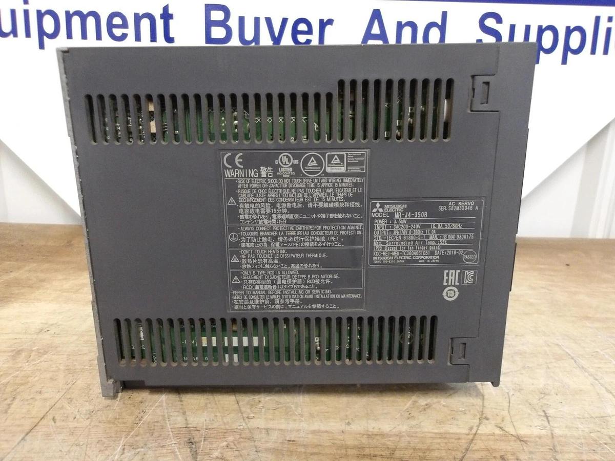 Used MITSUBISHI MR-J4-350B MELSERVO-J4, #661048G PARTS ONLY