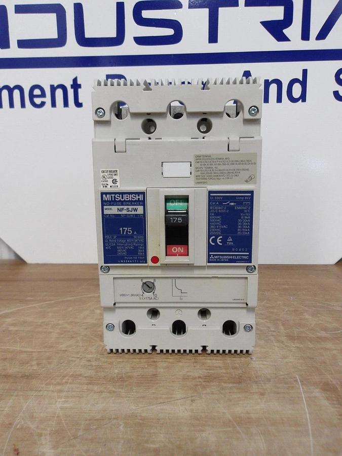 MITSUBISHI 175 AMP NO FUSE BREAKER NF-SJW, #224935G NIB