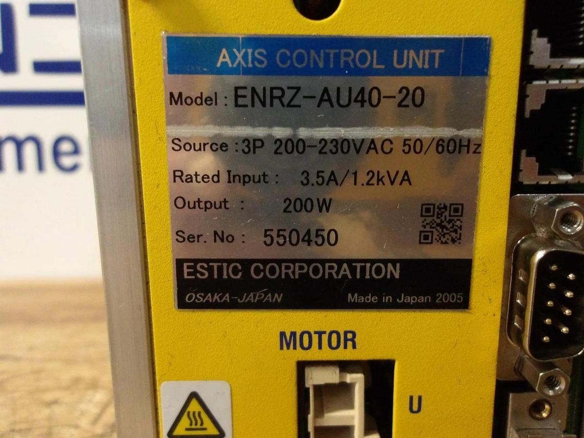 Used ESTIC AXIS ENRZ-AU40-20 CONTROL UNIT, #12181210G USED