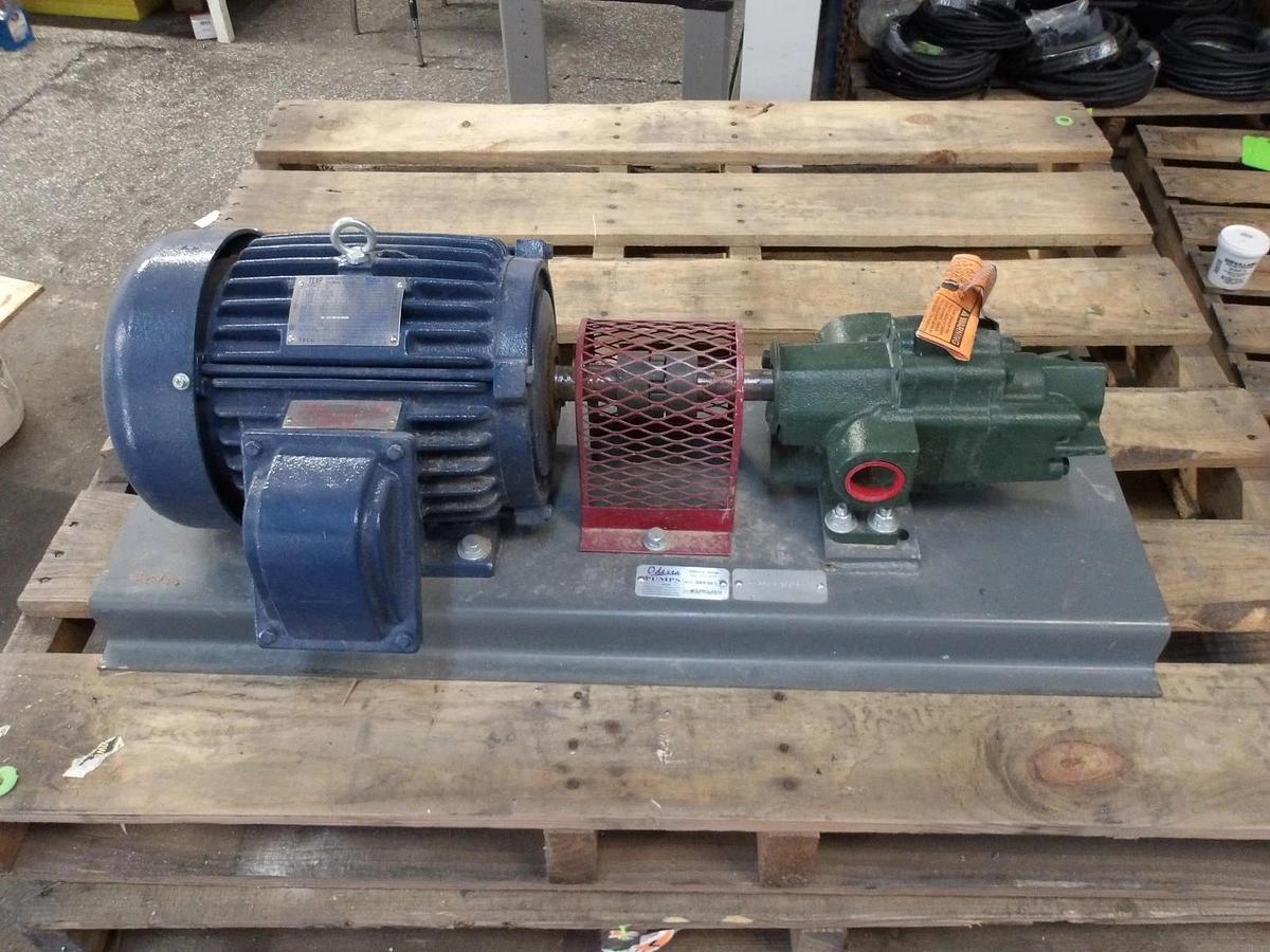 Used ROPER 1-1/2" PUMP W/ 5 HP MOTOR, 1-AM16, #11101046GJW NEW