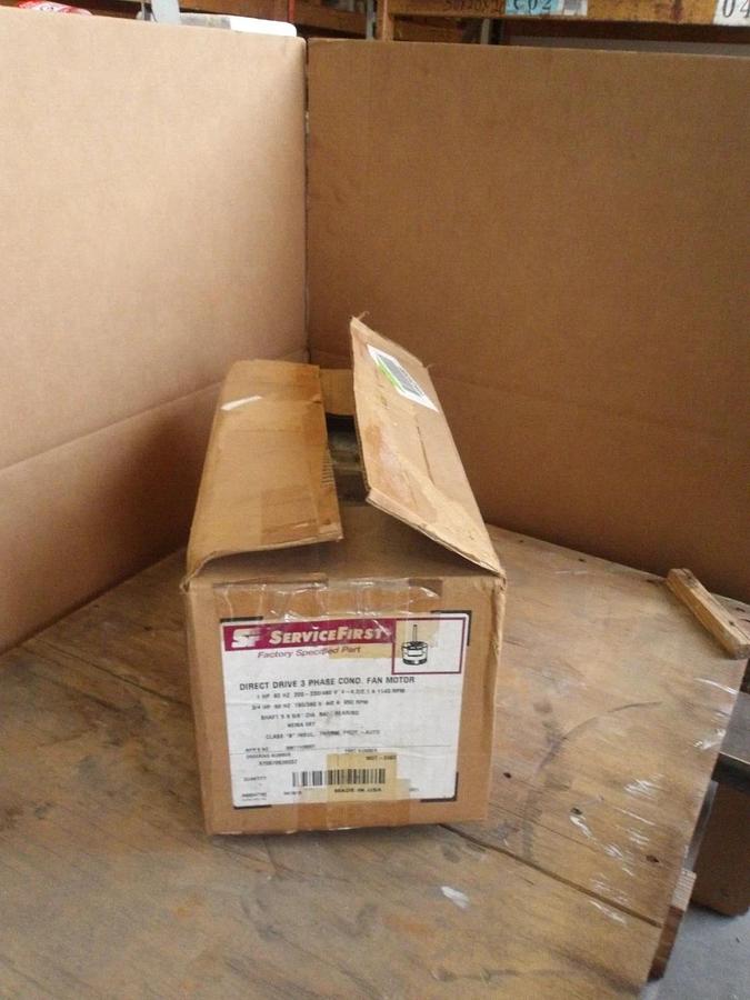 Used MARATHON 1HP DIRECT DRIVE FAN MOTOR, 1140 RPM, FR 56Y-75, #81115G NEW