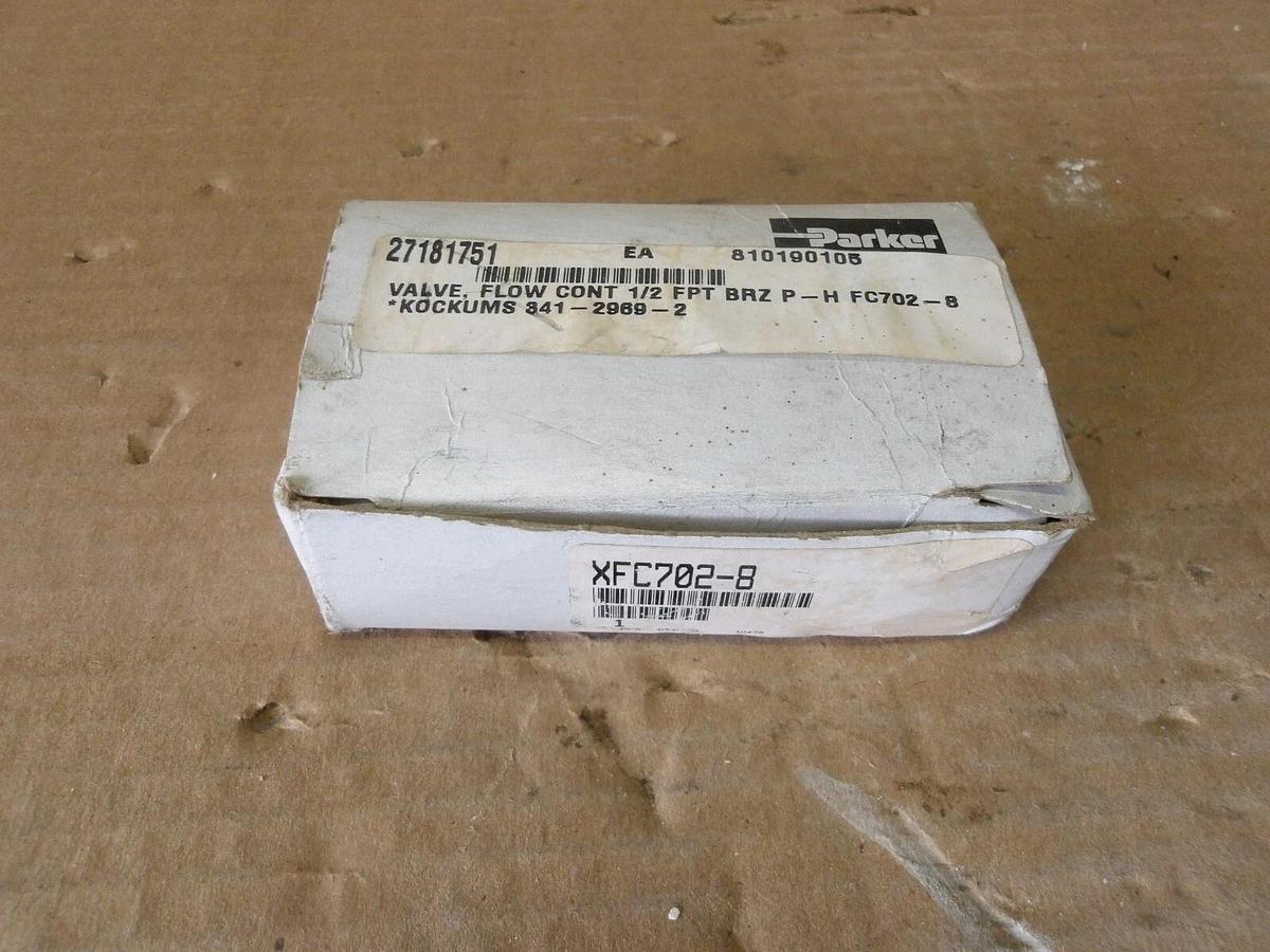 Used PARKER 1/2" PNEUMATIC RIGHT ANGLE CONTROL VALVE, #791205G NEW