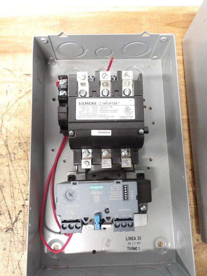 Used SIEMENS SIZE 2 MOTOR STARTER 14FUF32A, #121845G USED