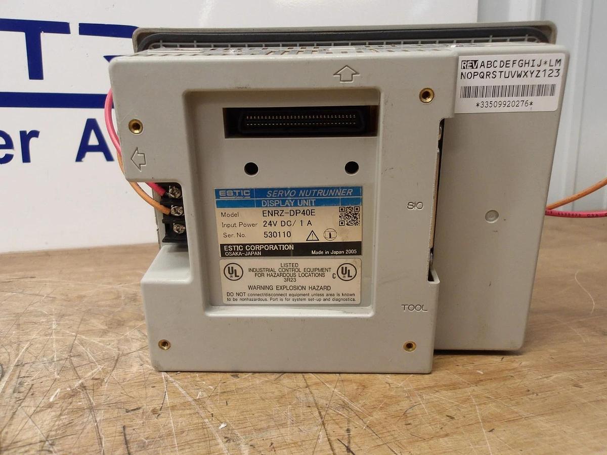 Used ESTIC ENRZ-DP40E SERVO NUTRUNNER DISPLAY, #12301156G USED