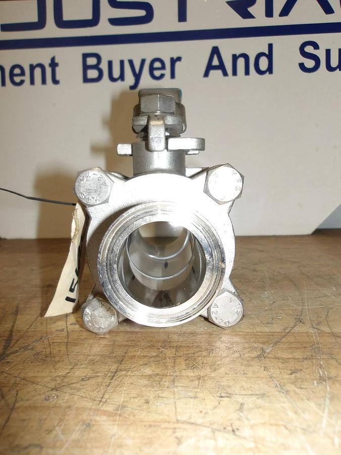 Used VCI S/S 1-1/2" BALL VALVE, FULL PORT, #85950G NEW