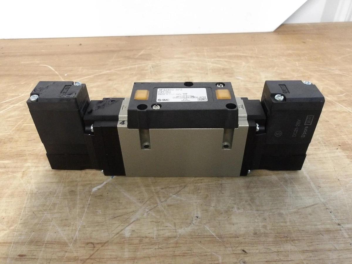 Used SMC VFS3600-5FZ PNEUMATIC SOLENOID VALVE, #371053G NEW