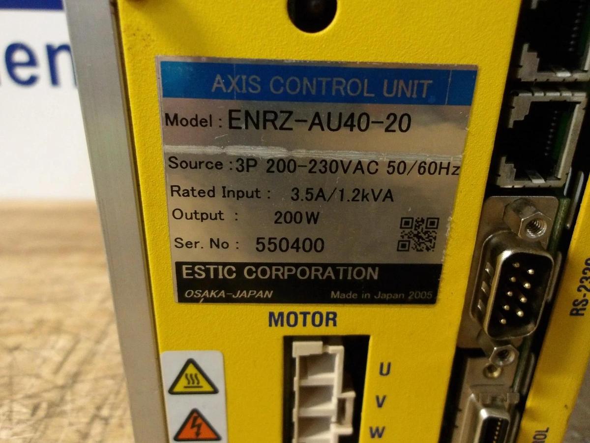 Used ESTIC AXIS ENRZ-AU40-20 CONTROL UNIT, #1218202G USED