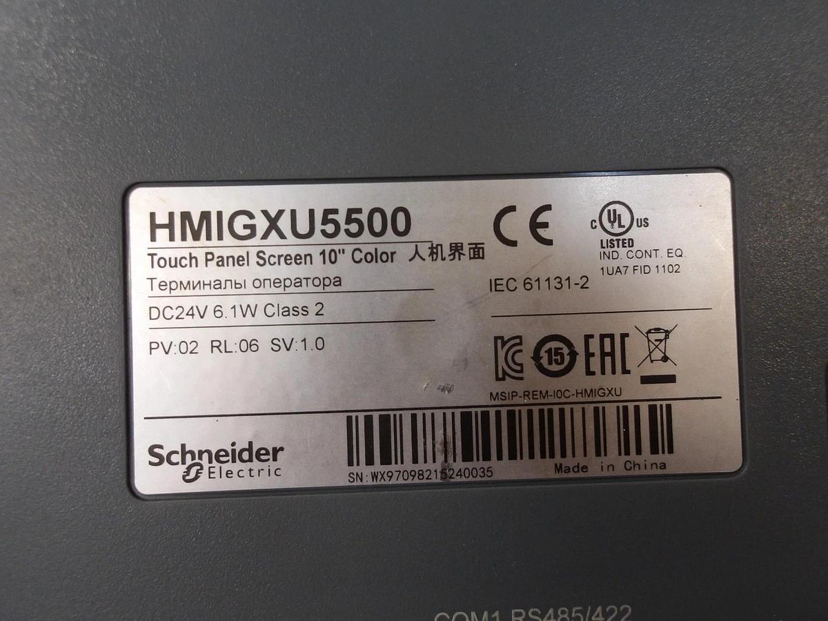 Used SCHNEIDER 10" TOUCHSCREEN HM1GXU5500, 24 V (COLOR) #331051G USED