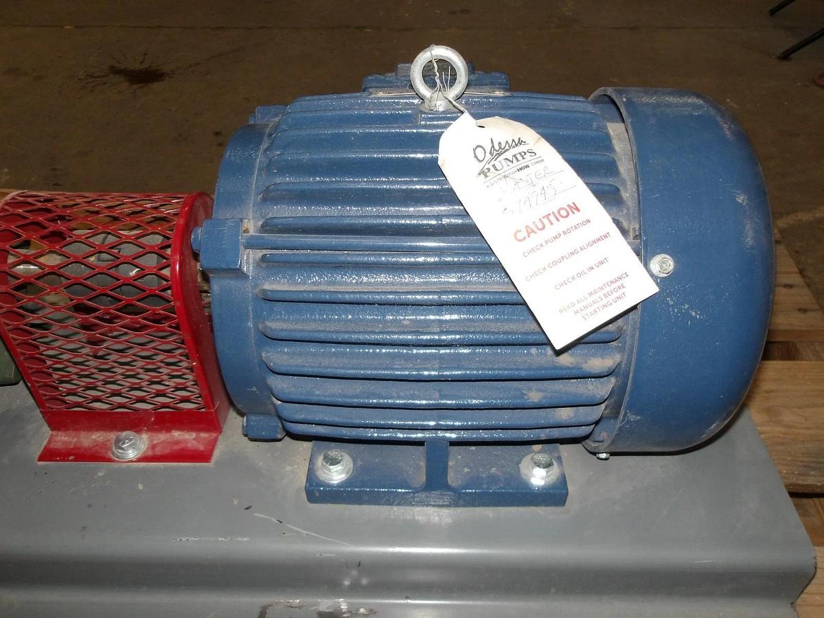 Used ROPER 1-1/2" PUMP W/ 5 HP MOTOR, #11121018GJW NEW