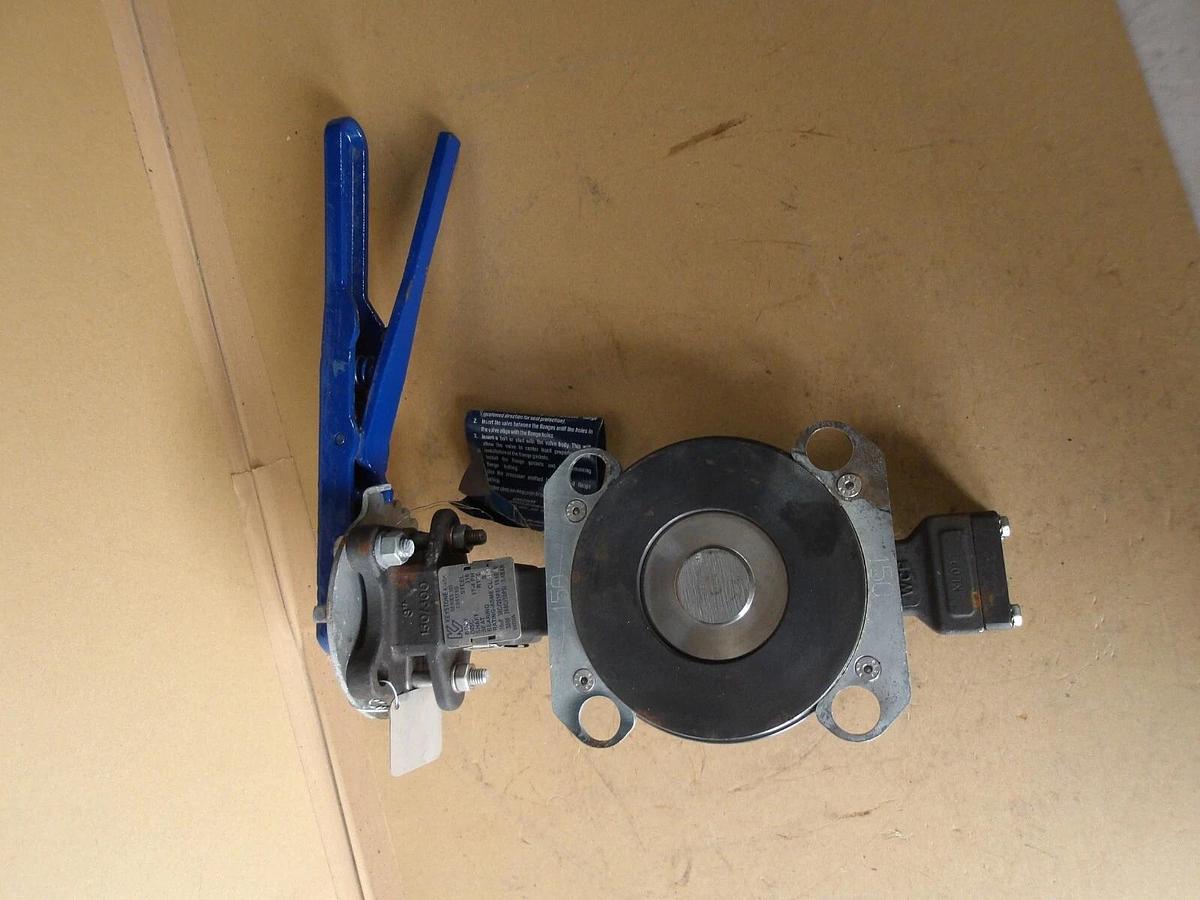 Used KEYSTONE 3" STEEL BUTTERFLY VALVE, #314335G NEW
