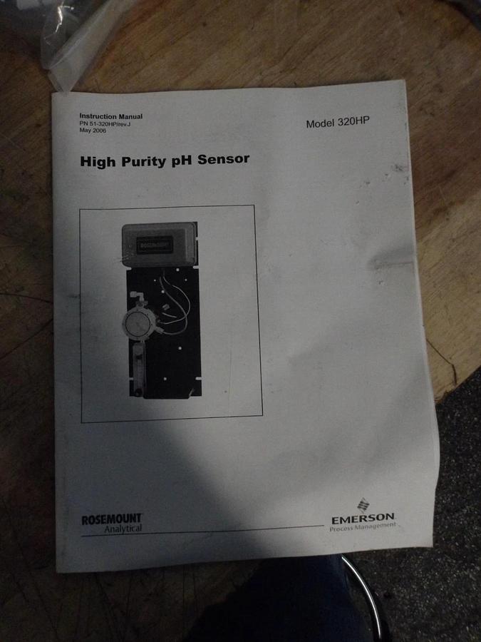 ROSEMOUNT 0320HP-10-5-8 HIGH PURITY PH SENSOR, #94950G NIB