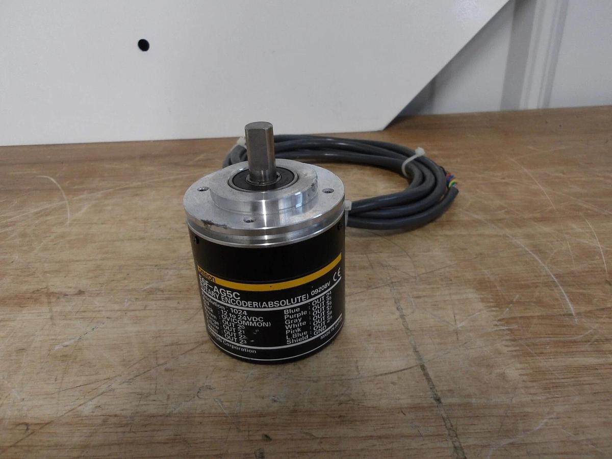 Used OMRON E6F-AG5C ABSOLUTE ROTARY ENCODER, #312130G NEW