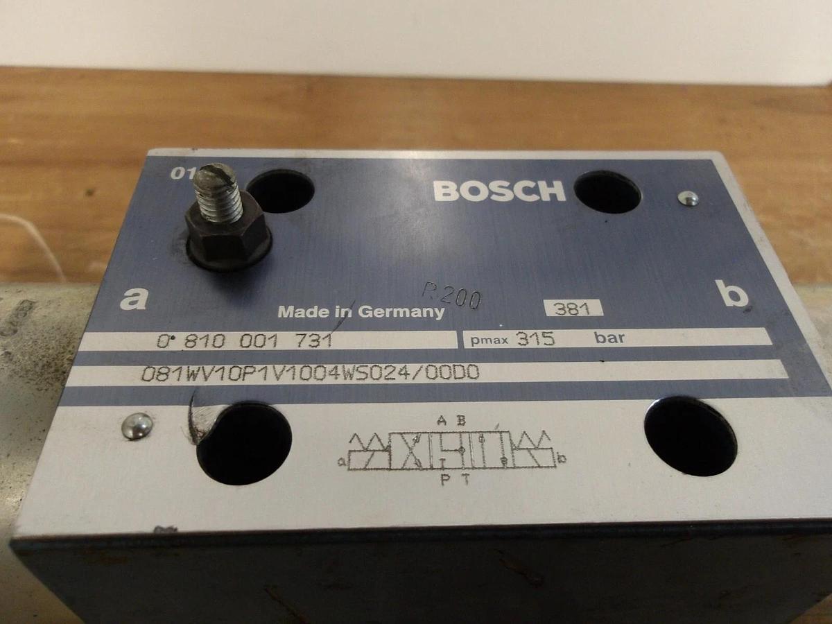 Used BOSCH 081WV10P1V1004W5024/0000 HYDRAULIC SOLENOID VALVE, #361121G NEW