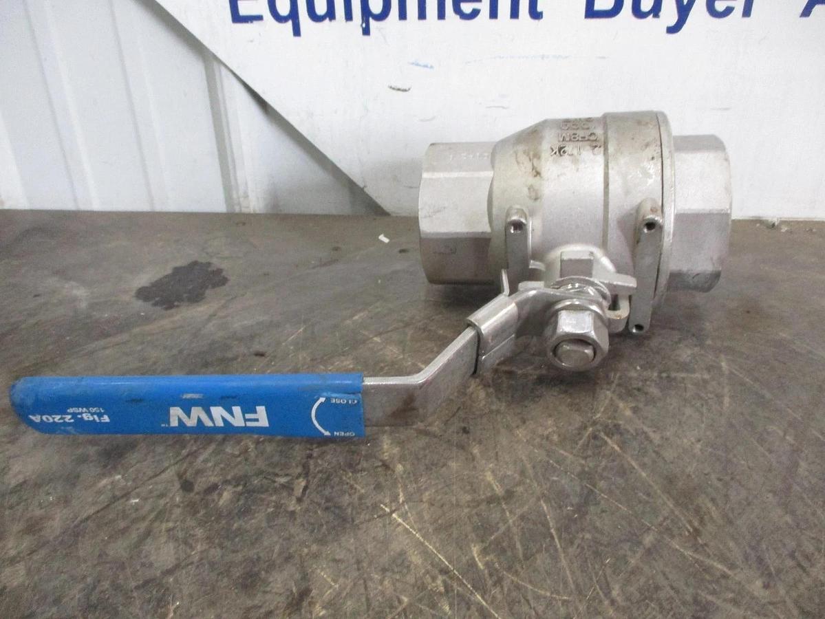 Used FNW 2-1/2" STAINLESS BALL VALVE, #35242J NEW