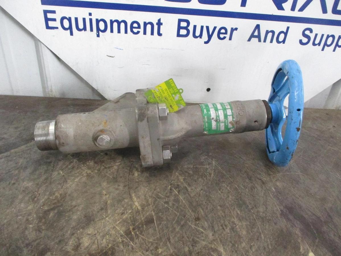 Used STRAHMAN 1-1/2" X 1-1/4" STAINLESS PISTON VALVE SV1000, #36852J NEW