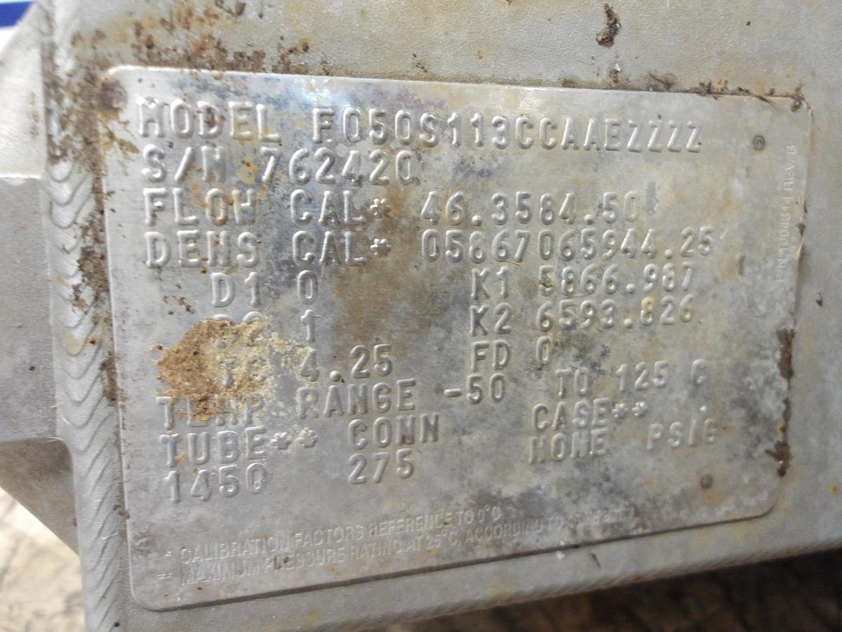 Used MICROMOTION F0508113CCAAEZZZZ MASS FLOW TUBE 1/2"