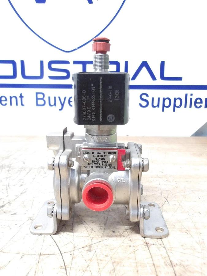 Used ASCO RED HAT 1/2" SOLENOID VALVE EVMF8316G384MB, #61841G NEW
