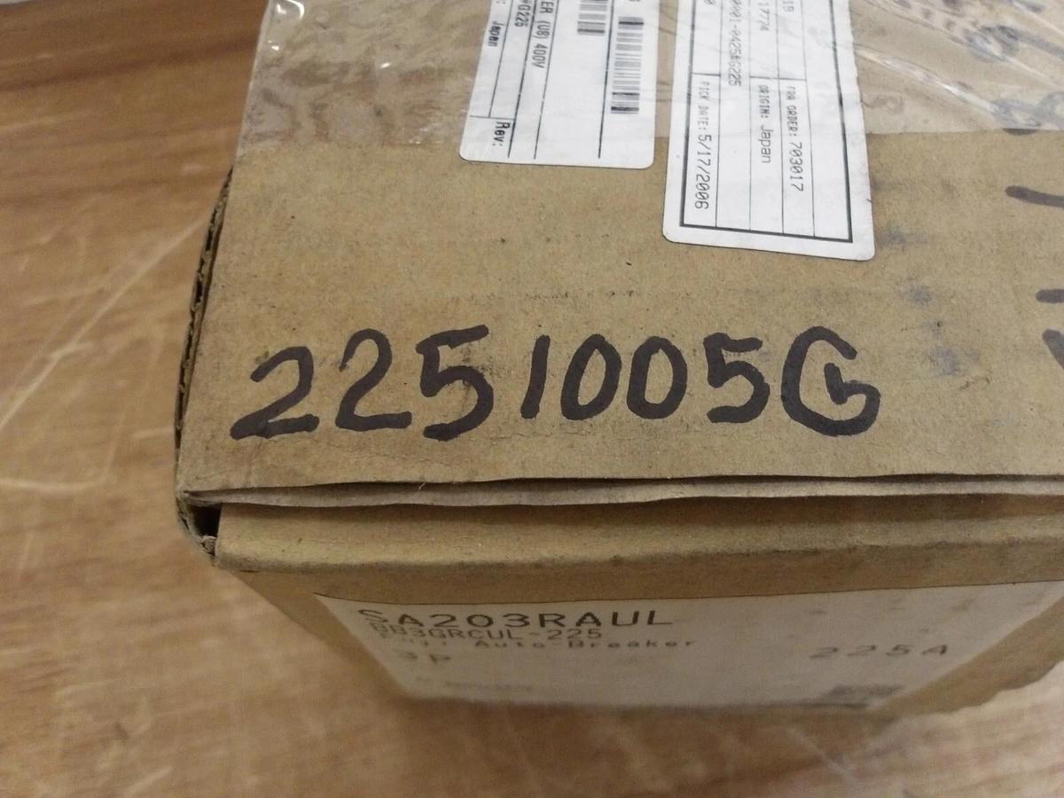 FUJI 225 AMP SA BREAKER SA203RAUL, #2251005G NIB