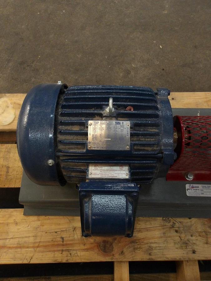 Used ROPER 1-1/2" PUMP W/ 5 HP MOTOR, #1111937G NEW