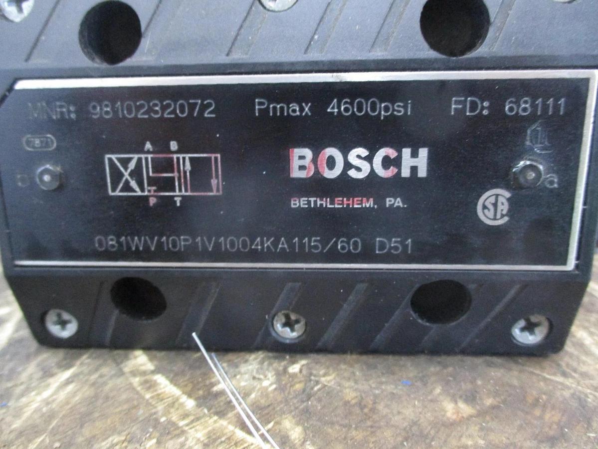 Used BOSCH 9810232072 DIRECTIONAL VALVE, #828826J USED