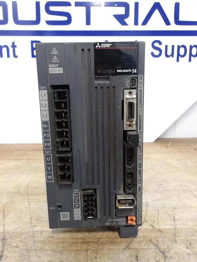 Used MITSUBISHI MR-J4-350B MELSERVO-J4, #661048G PARTS ONLY