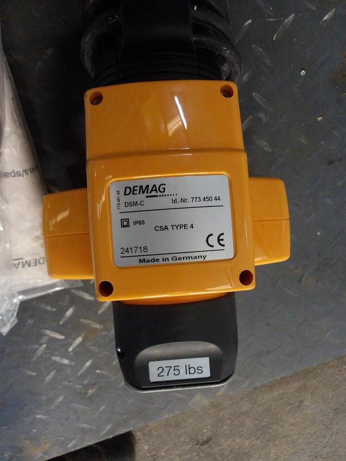 Used DEMAG DCM-PR02 CHAIN HOIST 275 LBS, 9 FT LIFT, #79935G NEW