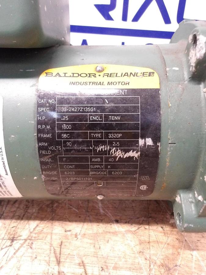 Used LIGHTNIN 0.25 HP SPX VARIABLE SPEED MOTOR & CONTROLLER 1800 RPM, #21