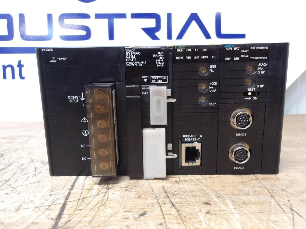 Used OMRON RACK W/ CARDS AND POWER SUPPLY CJ1W-PD025, #12301108G USED
