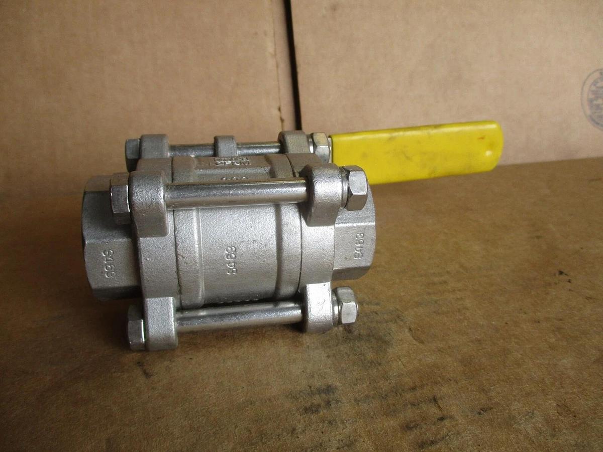 Used SHARPE 1" STAINLESS BALL VALVE(SOCKET WELD), #4161113J NEW