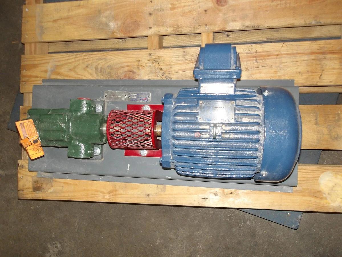 Used ROPER 1-1/2" PUMP W/ 5 HP MOTOR, #1111937G NEW