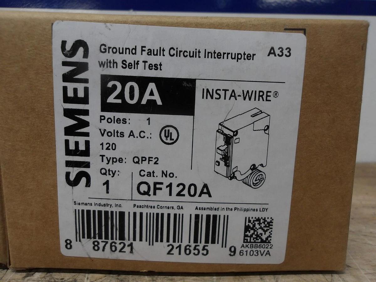 SIEMENS 20 AMP INSTA-WIRE BREAKER 120/240 V (LOT OF 2) #713930G NIB