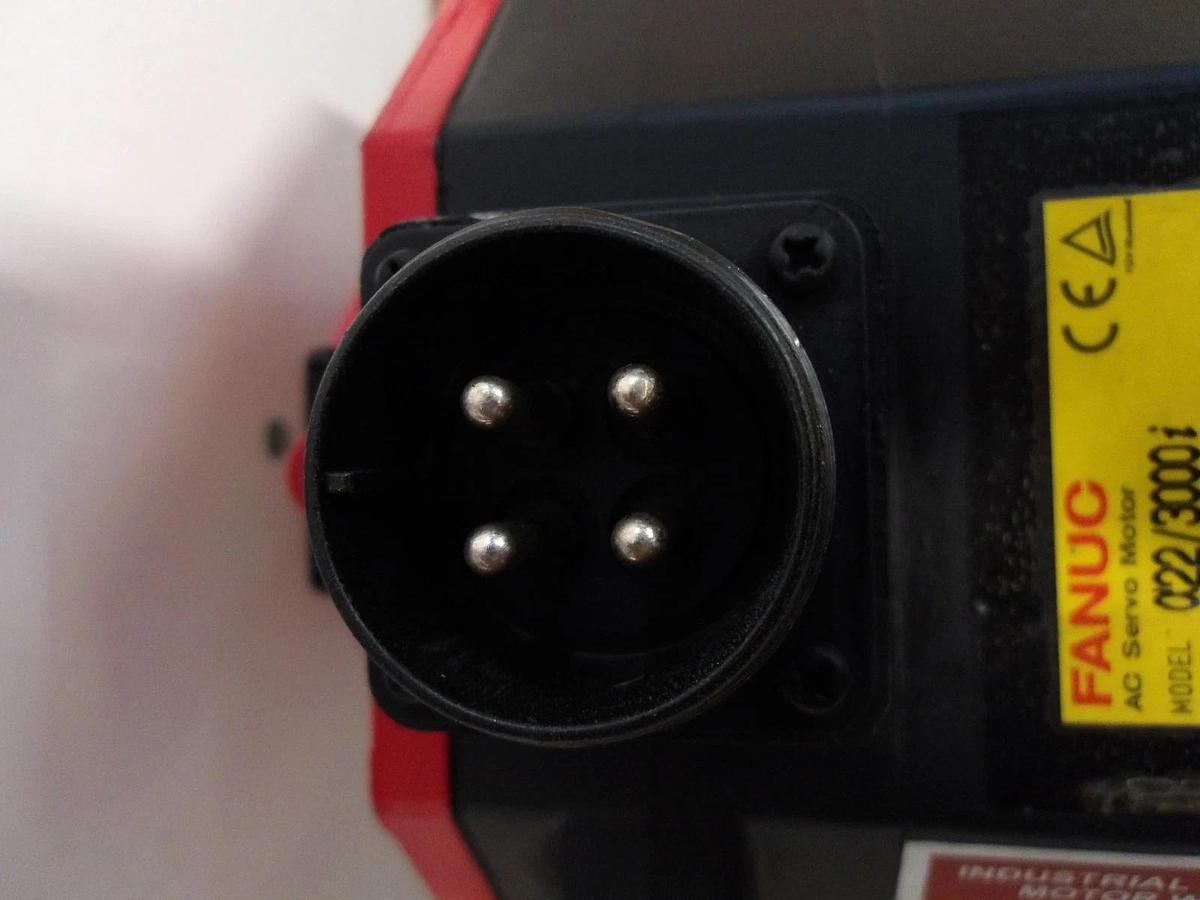 Used FANUC A06B-0247-B605 AC SERVO MOTOR, 3000 RPM, #617236G REMANUFACTURED