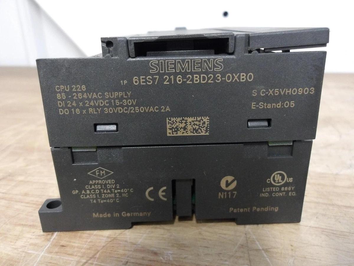 Used SIEMENS SIMATIC 6ES7 216-2BD23-0XB0 CPU COMPACT MODULE, #3121104G PARTS ONLY