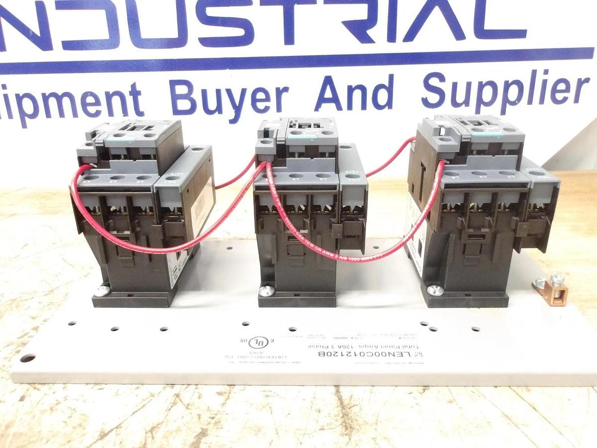 Used SIEMENS 120 A LIGHTING CONTACTOR LEN00C012120B, #617220G NEW