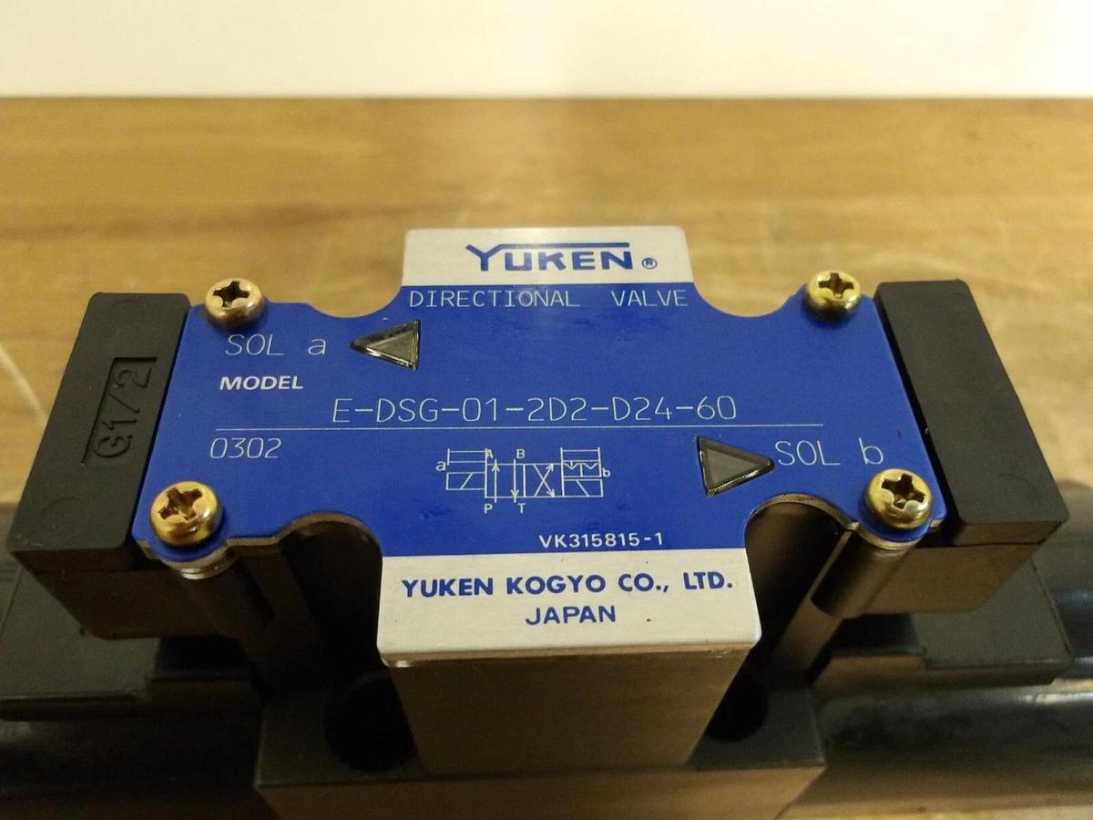 Used YUKEN E-DSG-01-2D2-D24-60 HYDRAULIC DIRECTIONAL VALVE, #331050G NEW