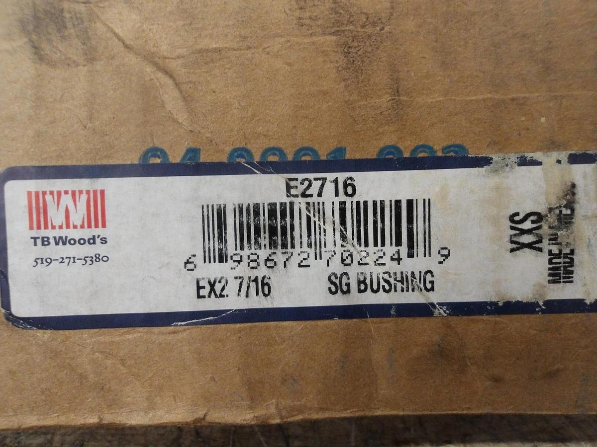TB WOODS E2716 QUICK DISCONNECT BUSHING 2-7/16" BORE, #812212G NIB