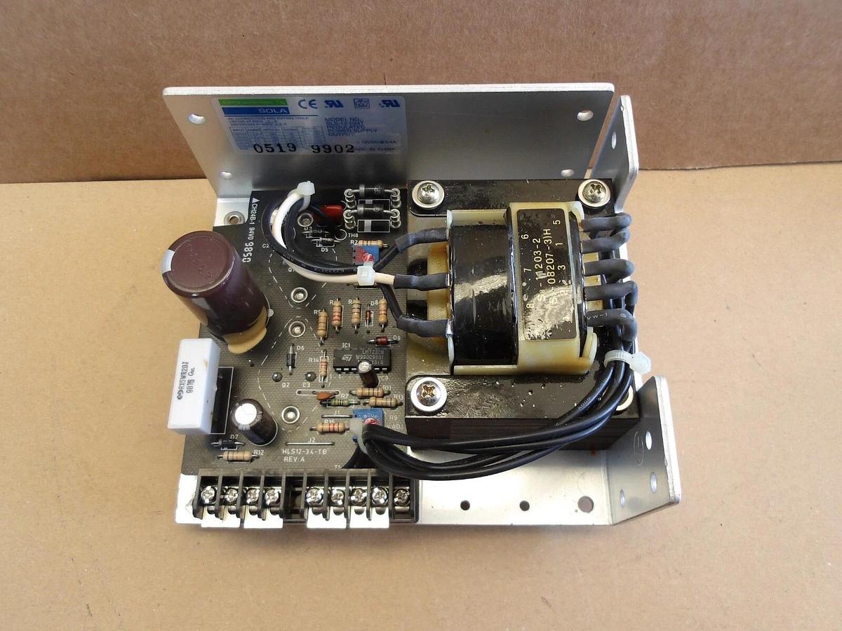 Used SOLA SLS-12-034T REGULATED POWER SUPPLY, #423155G USED