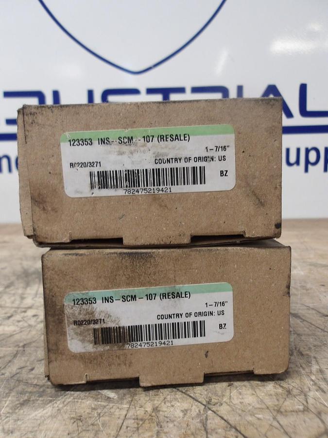 DODGE INS-SCM-107/123353 BEARING INSERT 1-7/16" BORE (LOT OF 2) #8131030G NIB
