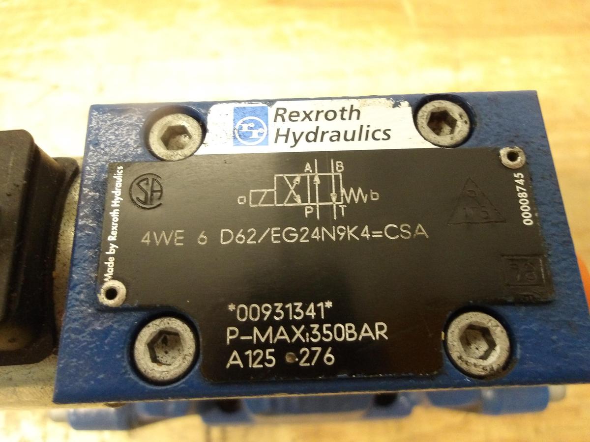 Used REXROTH 4WE-6-D62/EG24N9K4-CSA DIRECTIONAL VALVE