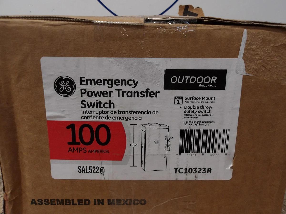 GE 100 AMP POWER TRANSFER SWITCH 120-240 V, DOUBLE THROW, #581042G NIB