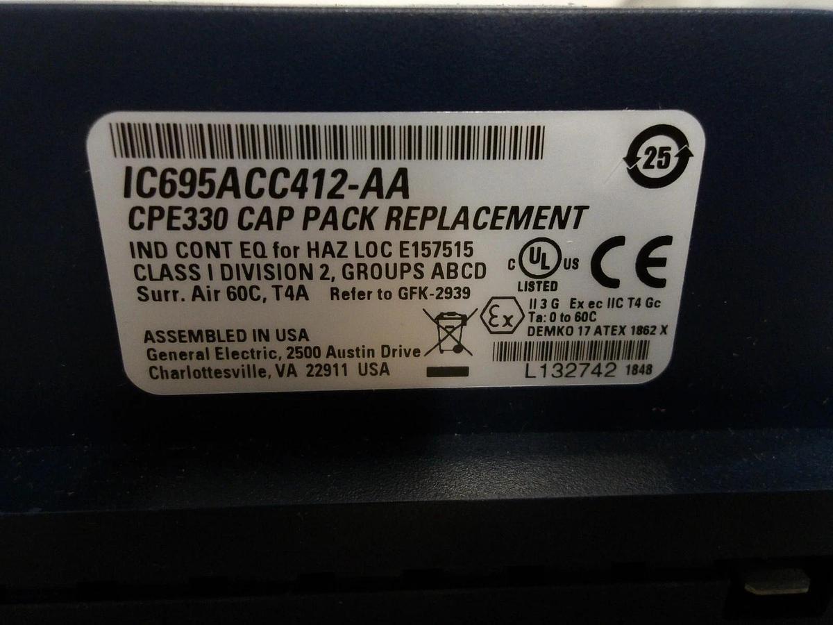 Used GE RX3I ENERGY PACK UNIT 1C695ACC402-AB (NO CABLE) #56824G NIB
