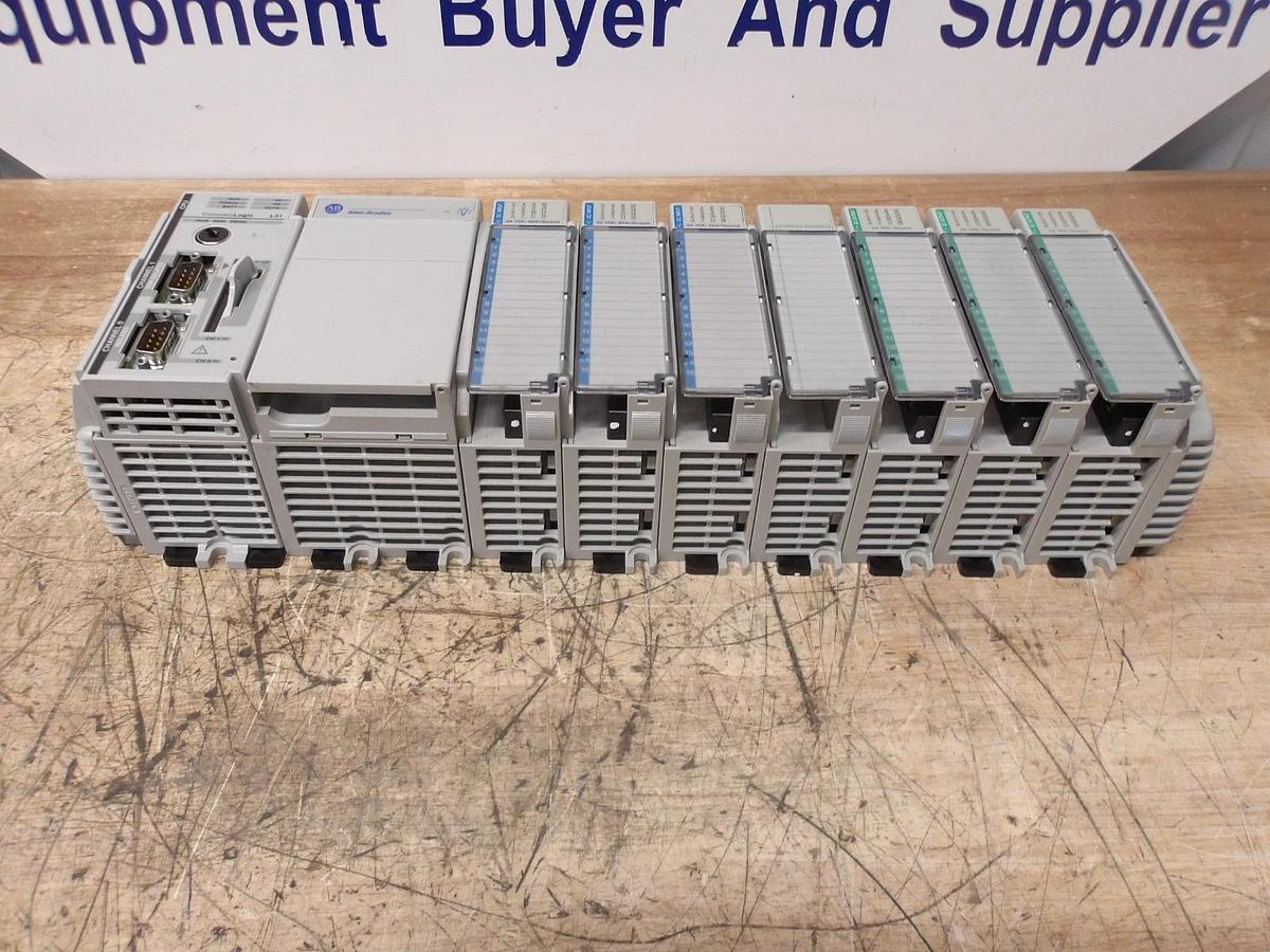 Used ALLEN BRADLEY COMPACT LOGIX L31 RACK & CARDS, #430348G USED