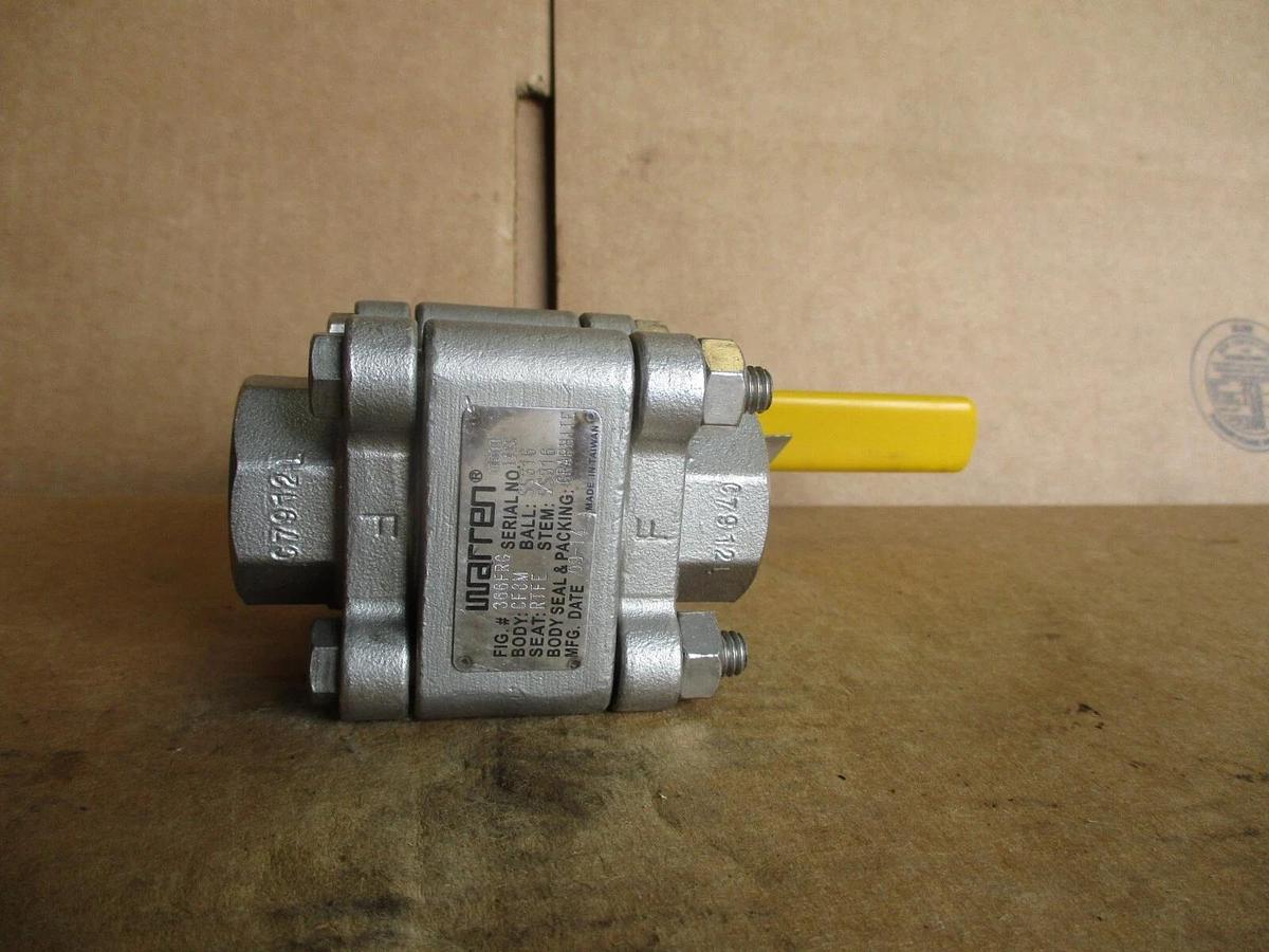 Used WARREN 3/4" STAINLESS BALL VALVE(SOCKET WELD), #4161131J NEW