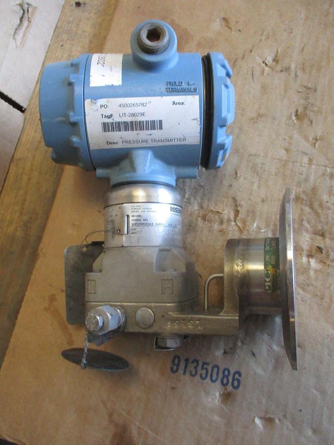 Used ROSEMOUNT 3051 PRESSURE TRANSMITTER, #971133J USED
