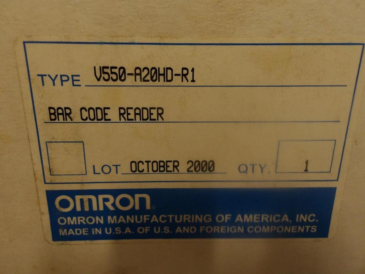 OMRON V550-A20HD-R1 BARCODE READER, #423918G NIB