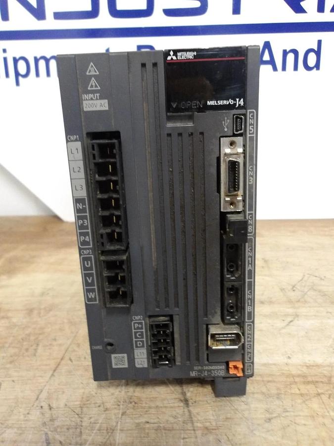 Used MITSUBISHI MR-J4-350B MELSERVO-J4, #661048G PARTS ONLY