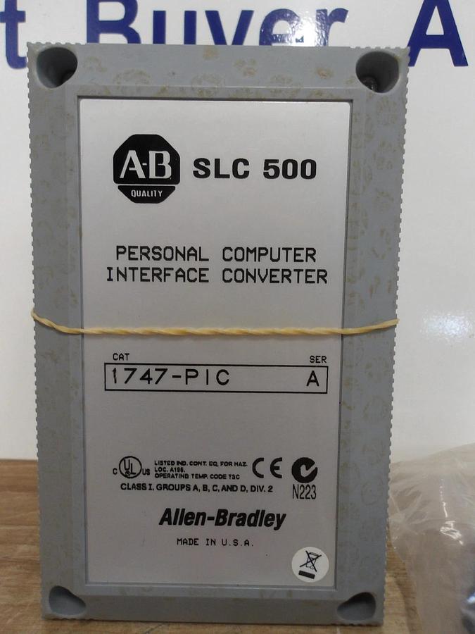 Used ALLEN BRADLEY SLC500-1747-PIC PERSONAL COMPUTER INTERFACE, #416203G NEW