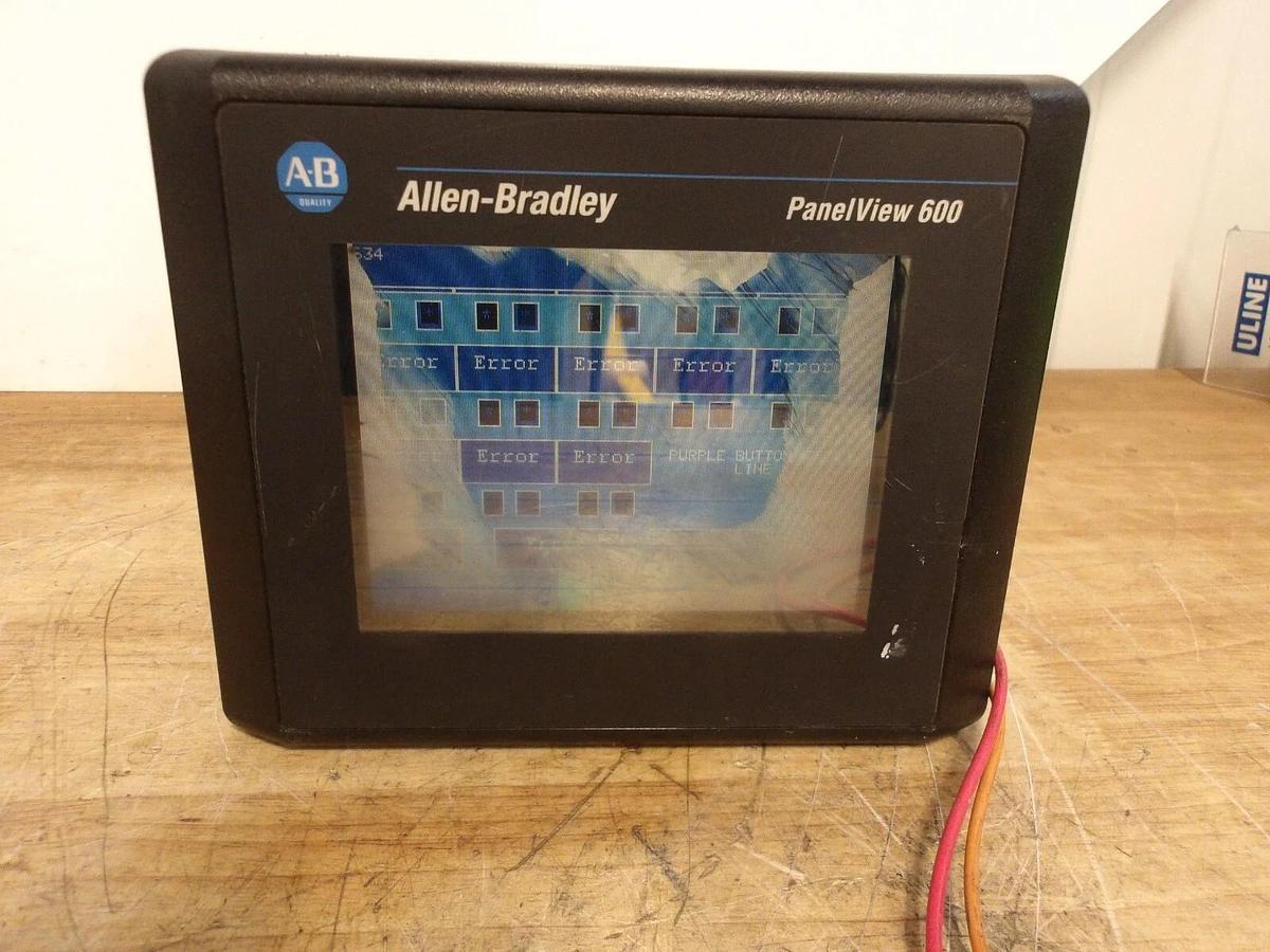 Used ALLEN BRADLEY PANELVIEW 600 TOUCH SCREEN 2711-T6C15L1, #64220G USED
